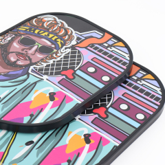 Carbon fiber pickleball paddle with durable surface