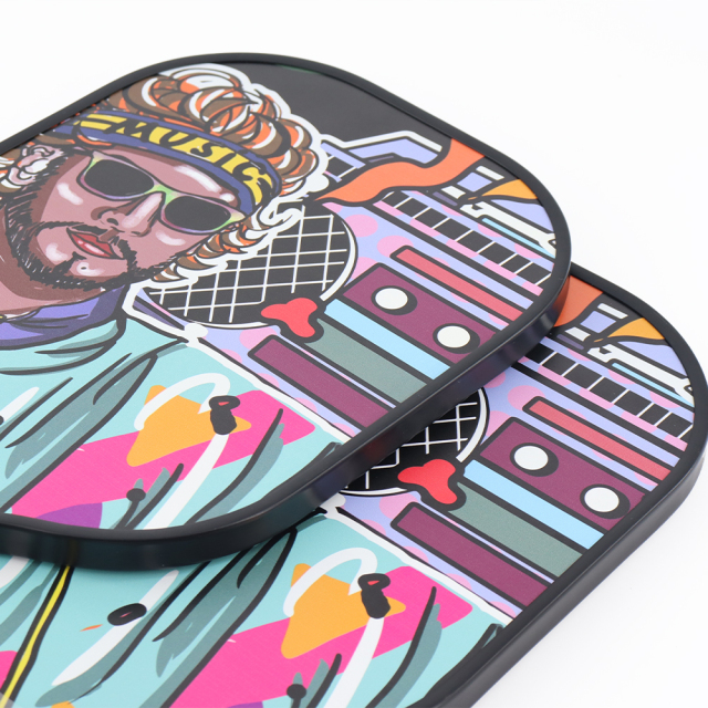 Carbon fiber pickleball paddle with durable surface