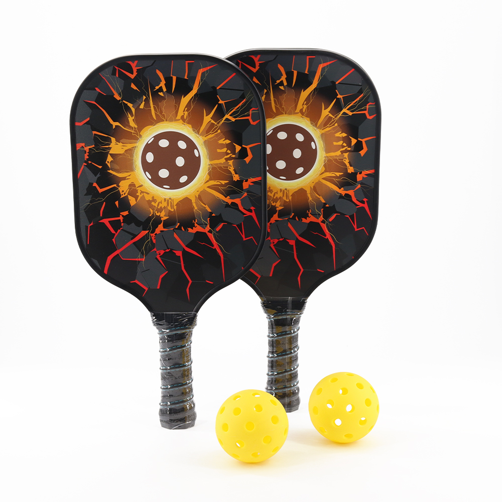 Raw carbon fiber pickleball paddle Melors custom logo printed