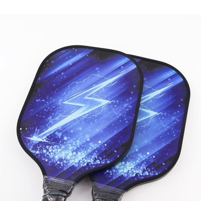 Personalized pickleball paddle set with custom grip and printed logo