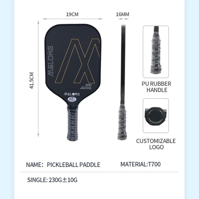 Polypropylene pickleball paddle featuring lightweight core and high durability