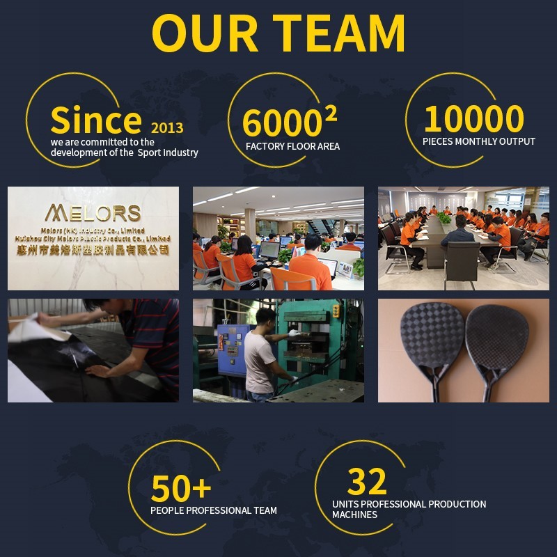 Professional paddle racket team focused on design, production, and quality control