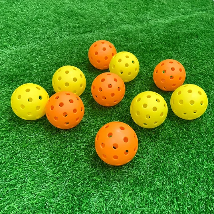 Pickleball Balls Outdoor 40 Holes Pickleballs Set for Outdoor Courts,SportsTraining competitions with Paddleball Mesh Net,Melors Fitness