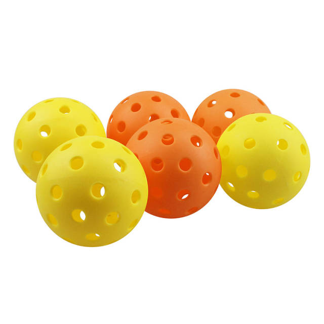 Pickleball Balls Outdoor 40 Holes Pickleballs Set for Outdoor Courts,SportsTraining competitions with Paddleball Mesh Net,Melors Fitness