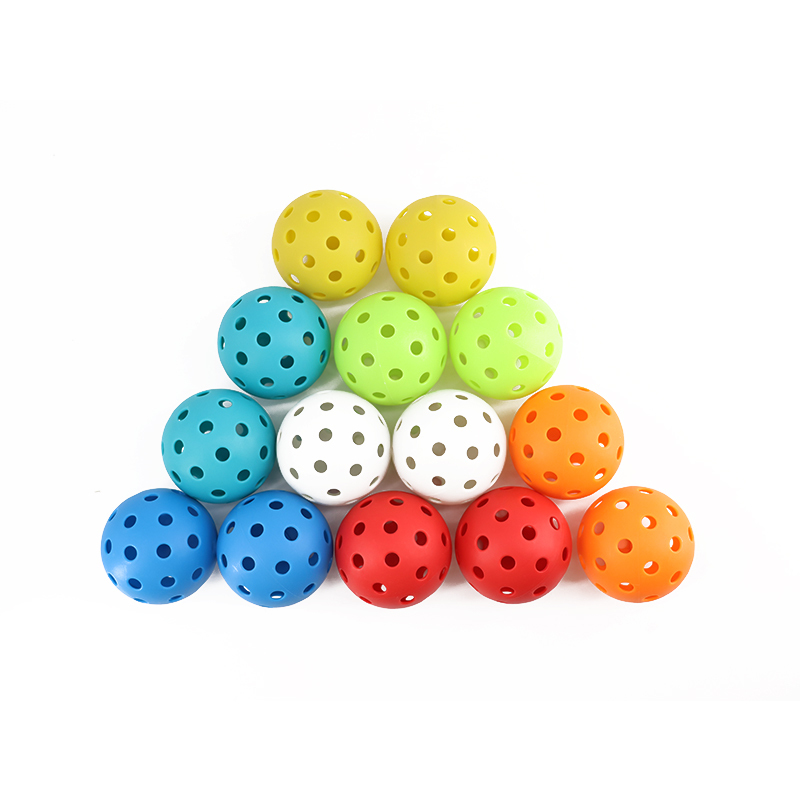 Customized logo High Quality pickleball balls Outdoor 40 Holes Pickleball Ball,Melors Fitness