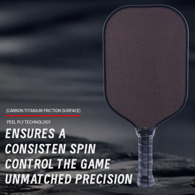 Titanium pickleball paddle with lightweight design and factory supply