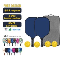 ODM pickleball racket with multiple surface materials and design options