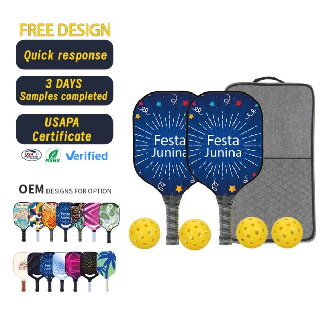 Customized Carbon Fiber Graphite Pickleball Paddle Sample Available Usapa Approved Pickleball with PP Honeycomb core Custom Cheap Carbon Fiber Pickleball Paddle Tennis Racket,Melors Fitness