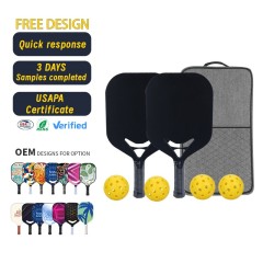 Carbon fiber pickleball paddle with 3K/12K/18K surface texture