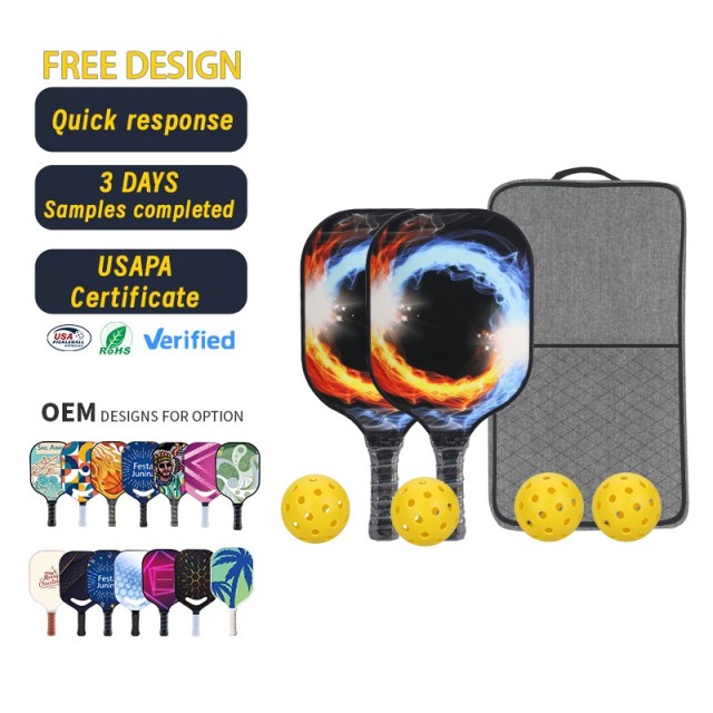 Pickleball paddles by MELORS with glass fiber surface and USAPA approval