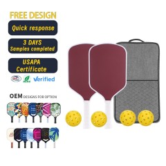 Certified MELORS factory wholesale pickleball rackets with durable fiberglass construction