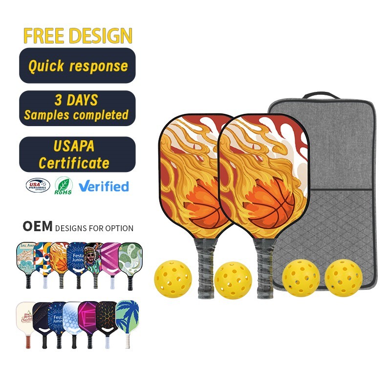 OEM fiberglass pickleball paddles with factory customization and certified quality control