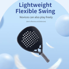 Diamond shape carbon fiber padel racket made by professional factory
