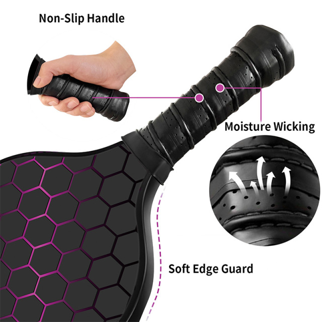 Pickleball match using carbon fiber paddles at a professional tournament