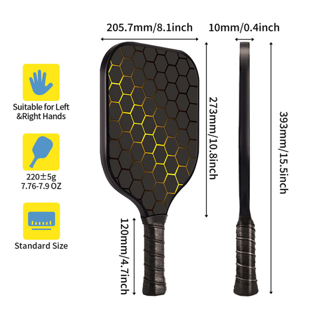 Factory-direct pickleball paddles with custom design and logo support