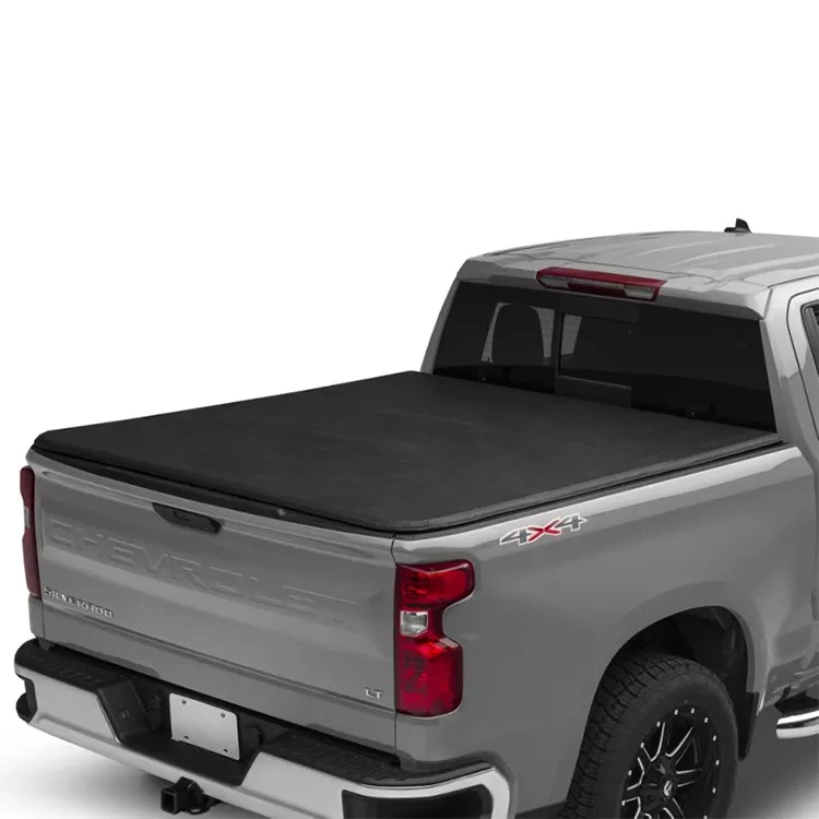 4x4 Pickup Truck Accessories Soft Tri Folding Tonneau Cover for Toyota Hilux Ford Ranger F150 Isuzu Dmax