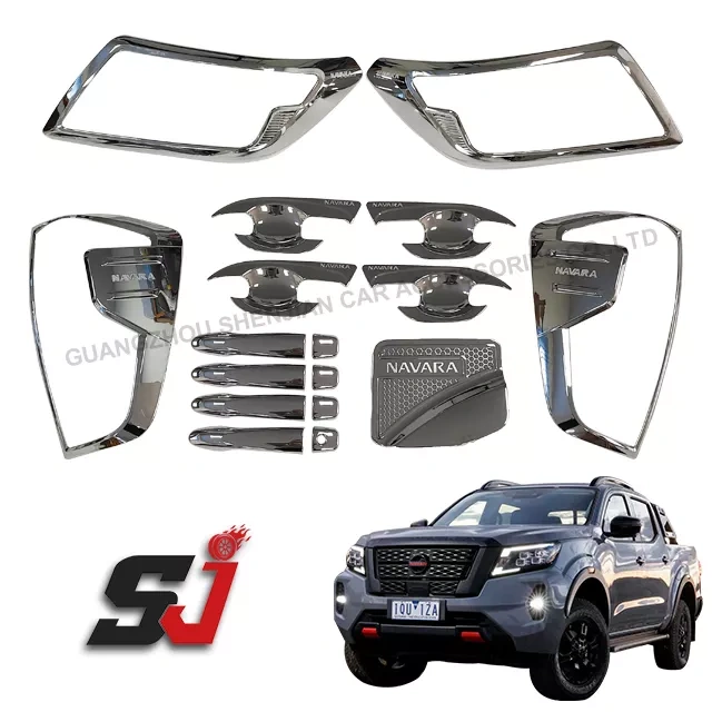 Philippines Hot Selling Car Garnish Set Headlight Tail Lamp Cover Body Kit For Nissan Navara NP300