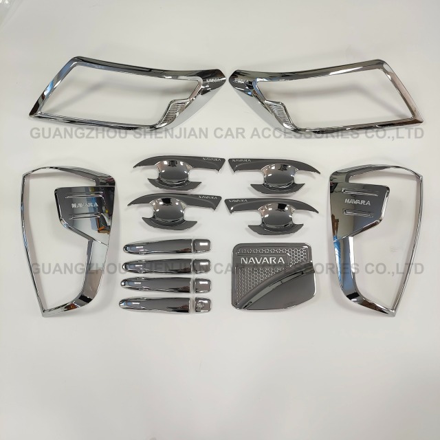 Philippines Hot Selling Car Garnish Set Headlight Tail Lamp Cover Body Kit For Nissan Navara NP300