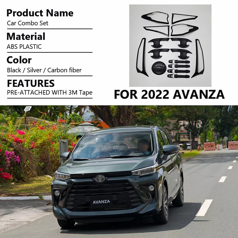 Factory Best Price Auto Parts Durable Black Chrome Car Accessories Body Kit for Avanza 2022