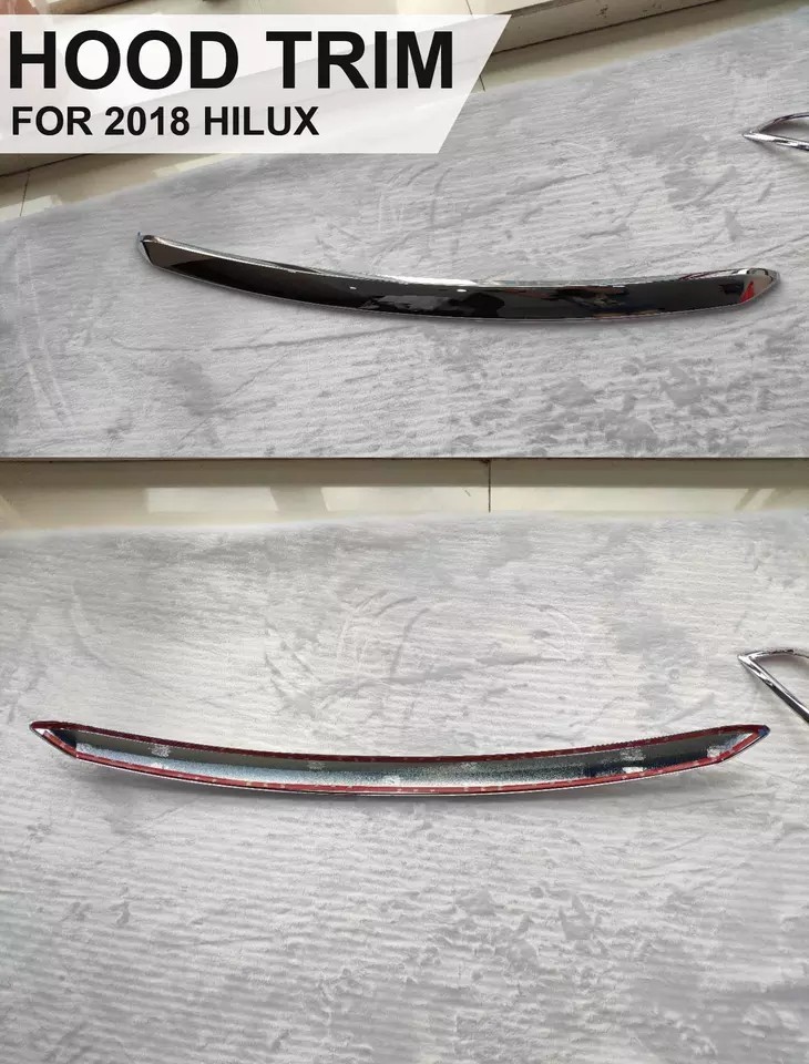 wholesale montero sport hood lip Chrome Trim front lips for Xpander FORTUNER EVEREST