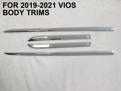 Auto Parts Car Garnish Chrome Kit Side Body Trims for Toyota Vios 2013-2021