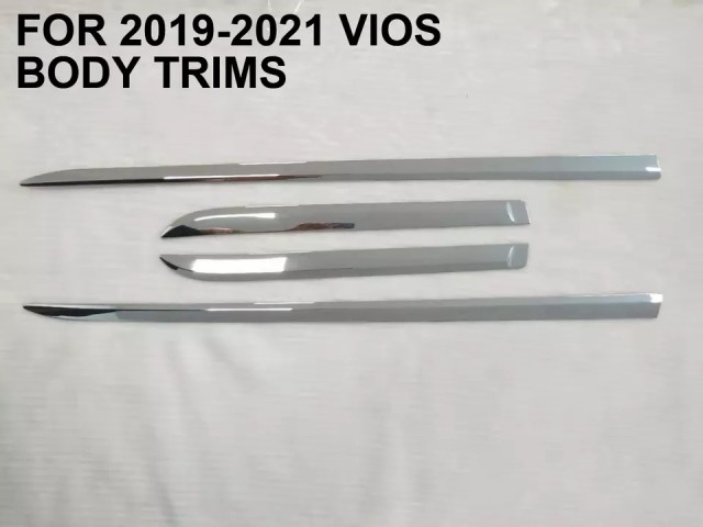 Auto Parts Car Garnish Chrome Kit Side Body Trims for Toyota Vios 2013-2021