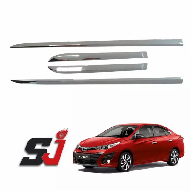 Auto Parts Car Garnish Chrome Kit Side Body Trims for Toyota Vios 2013-2021