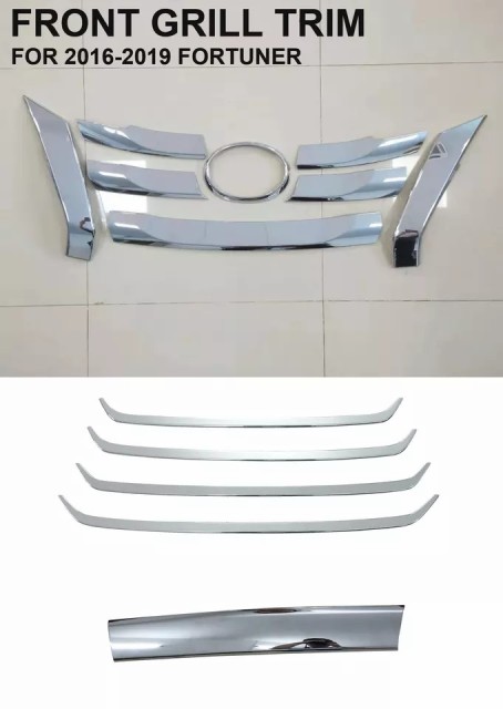 Factory Direct Hot Selling Car Exterior Accessories Abs Front Grill Trims for Fortuner 2016-2019