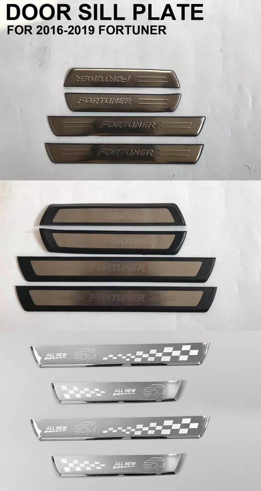 Custom Auto Other Exterior Accessories Durable ABS Door Sill Scuff Plate for 2012-2021 Fortuner