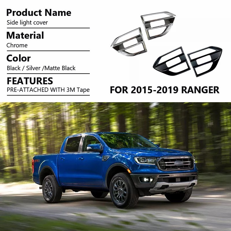 High Quality Car Accessories Protective Side Light Cover for 2015-2019 Ranger