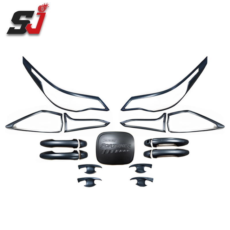Car Headlight Cover Door Handle Bowl Combo Set for Toyota Fortuner
