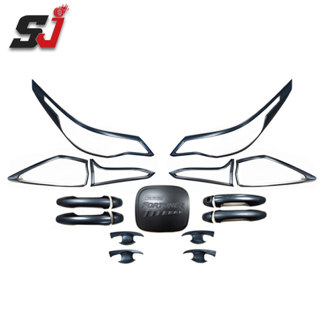 Car Headlight Cover Door Handle Bowl Combo Set for Toyota Fortuner