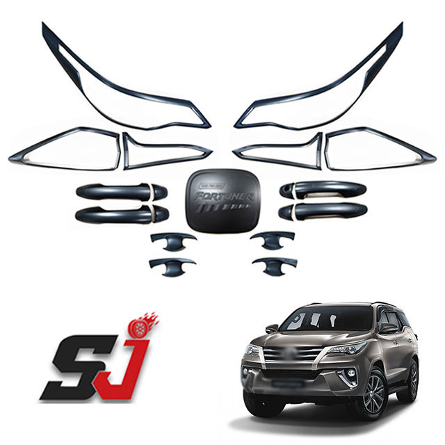 Car Headlight Cover Door Handle Bowl Combo Set for Toyota Fortuner