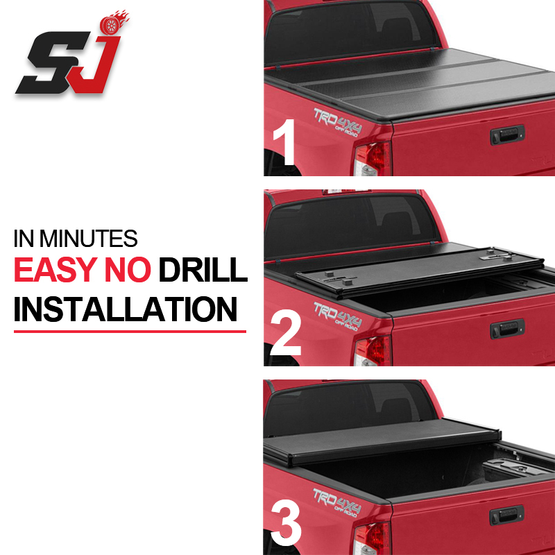 Factory High Quality Hard Tri-fold Tonneau Cover for Toyota Hilux