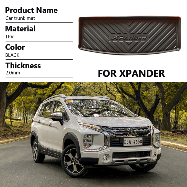 Custom Car Rear Trunk Mat Deep Dish for Mitsubishi Xpander