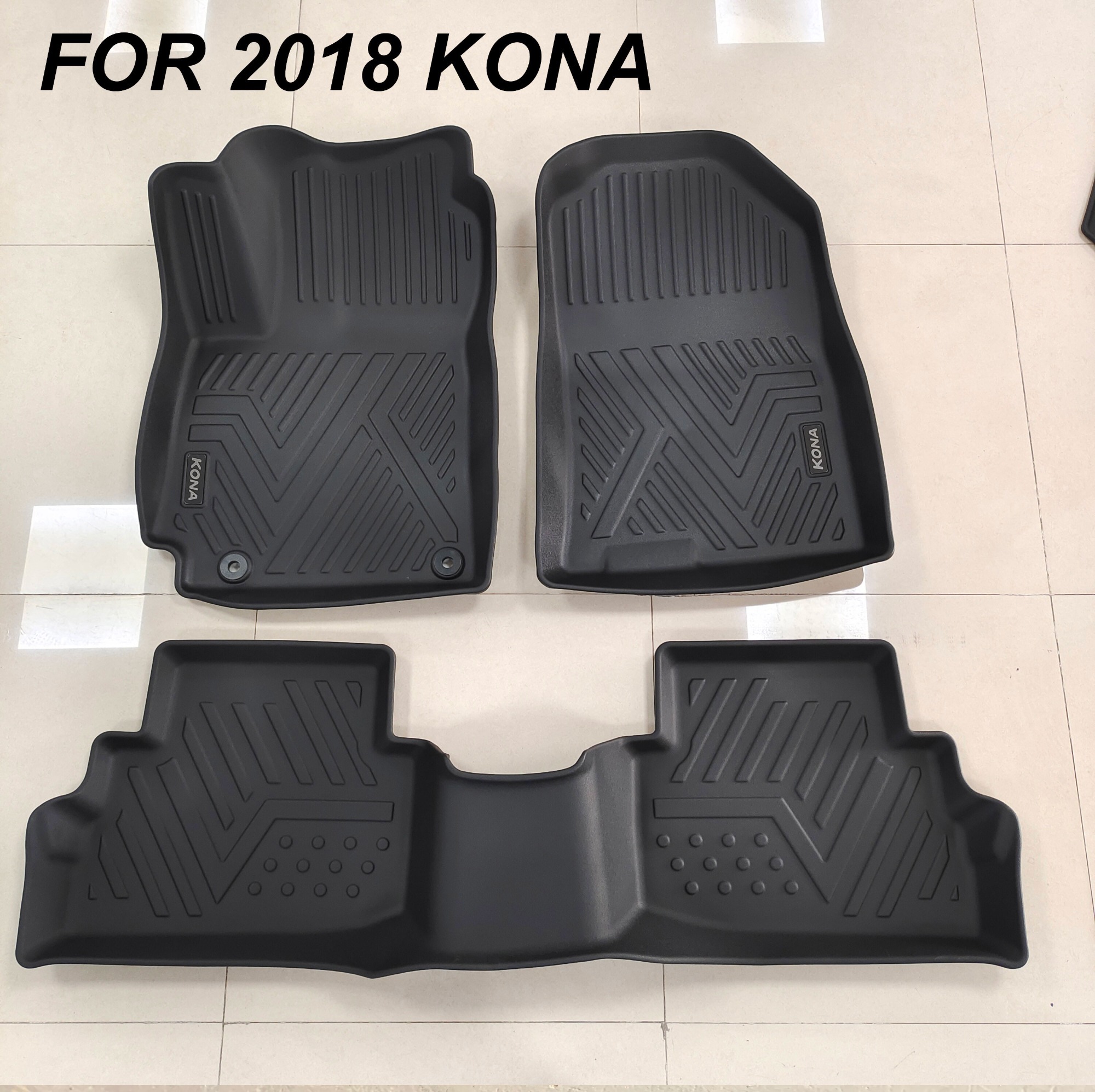 Custom Rubber Waterproof Car Floor Mats for Hyundai Kona