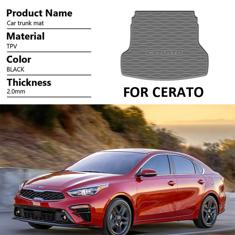 High Quality Rubber Car Trunk Mats for Kia Cerato 2019