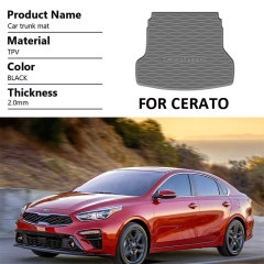High Quality Rubber Car Trunk Mats for Kia Cerato 2019