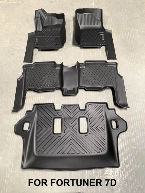Luxury 7D Car Floor Mats for Toyota Fortuner 2016-2023