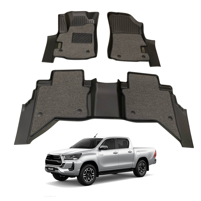 Wholesale Custom 5D Car Carpet Floor Mats for Toyota Hilux Revo