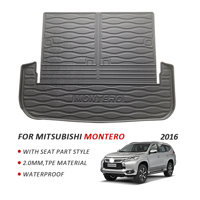 Custom Car Trunk Mats With Seat Part Style for Montero 2016