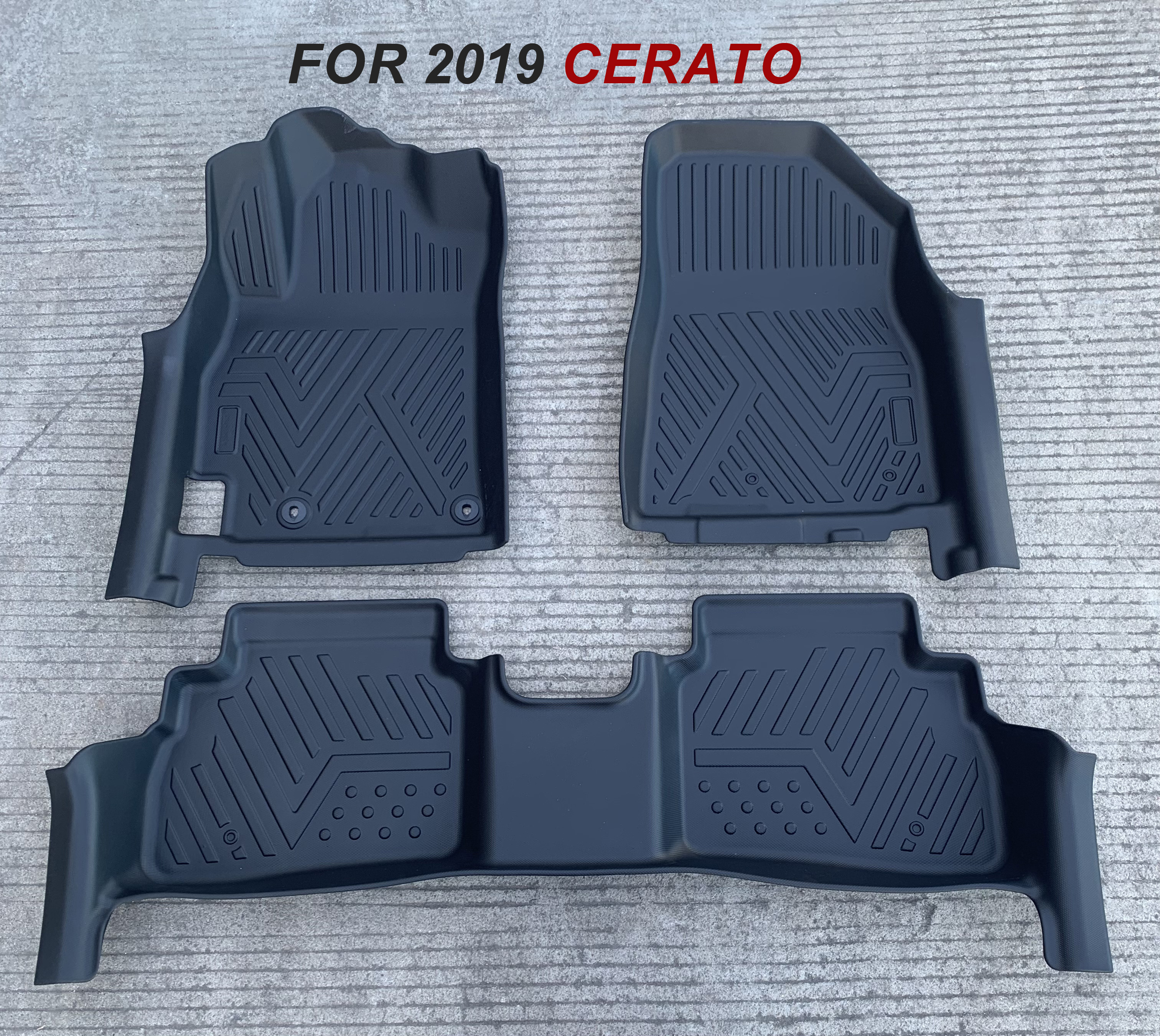 5D Car Floor Mats Custom Logo for Kia Cerato/K3 2019