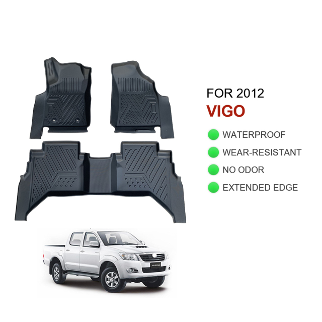 Factory Wholesale 5D Car Floor Mats for Toyota Vigo 2012
