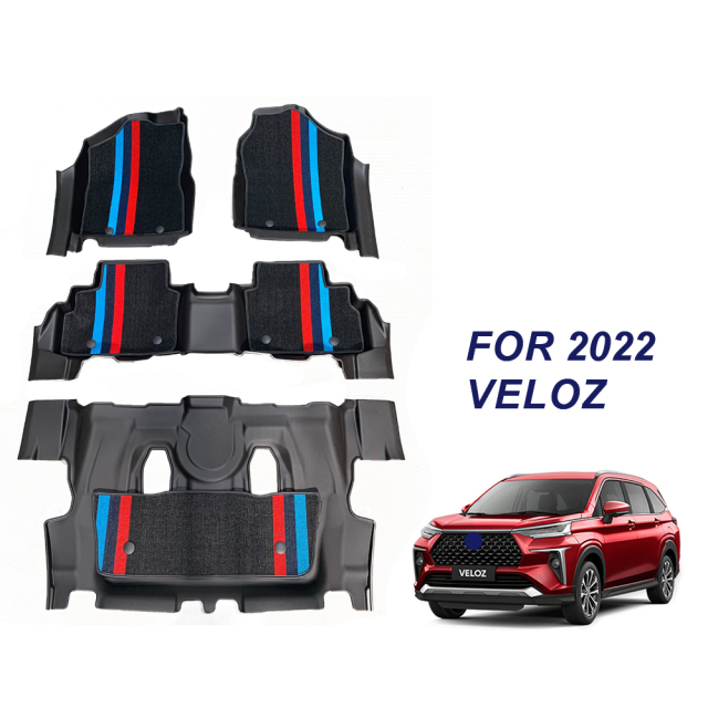 Custom Car Carpet 5D Floor Mats for Toyota Veloz Avanza 2022