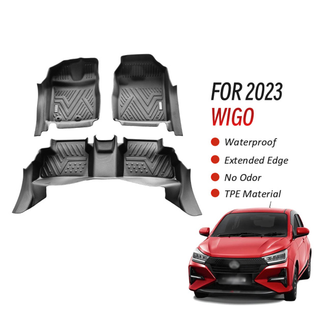 Custom 5D 7D Car Floor Mats for 2023 Wigo/Agya