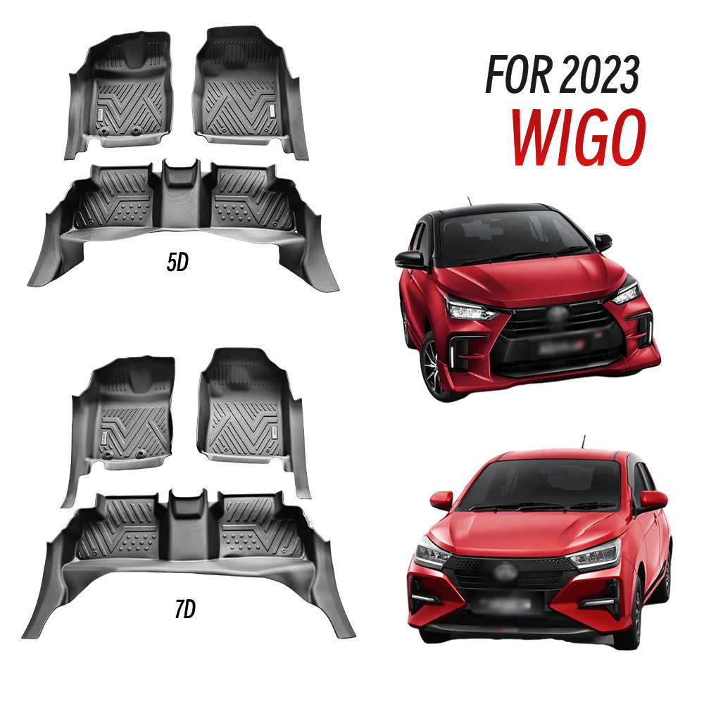 Custom 5D 7D Car Floor Mats for 2023 Wigo/Agya