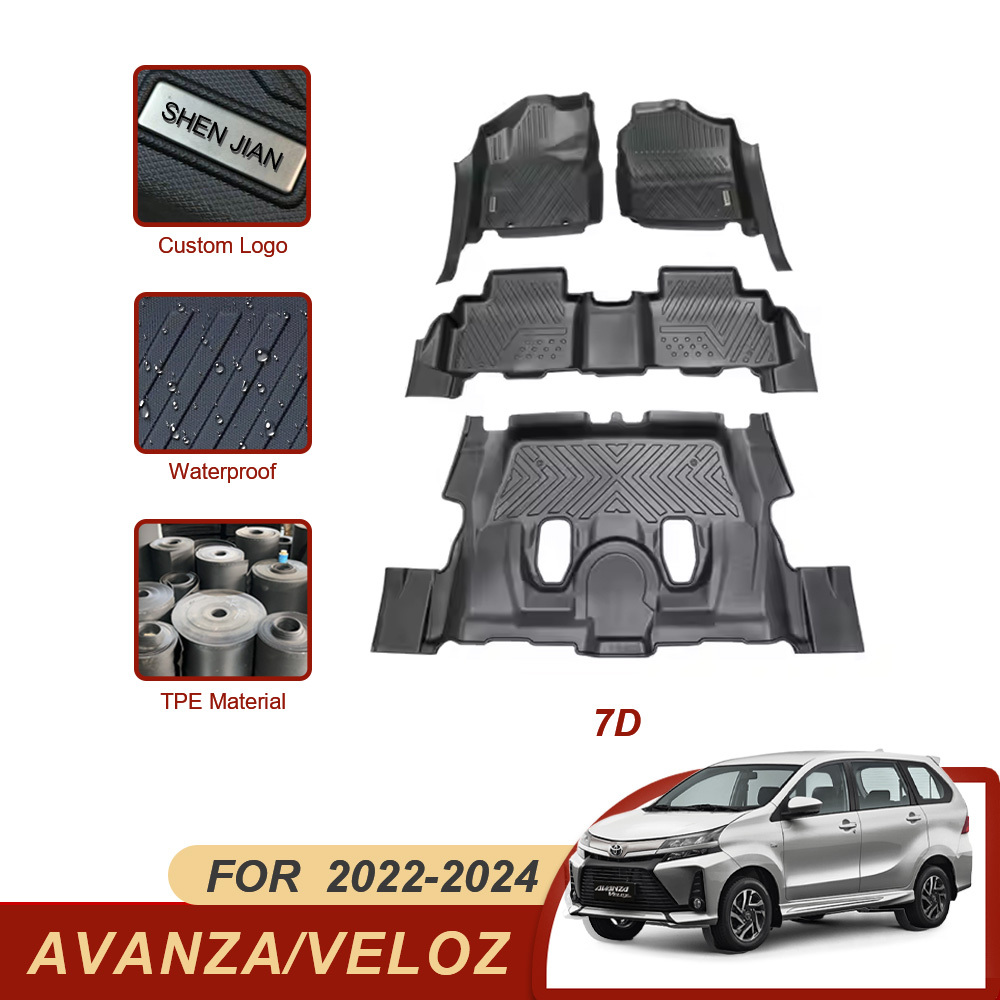 Custom Logo Car Floor Mats 5D/7D for Toyota Avanza Veloz 2022-2024