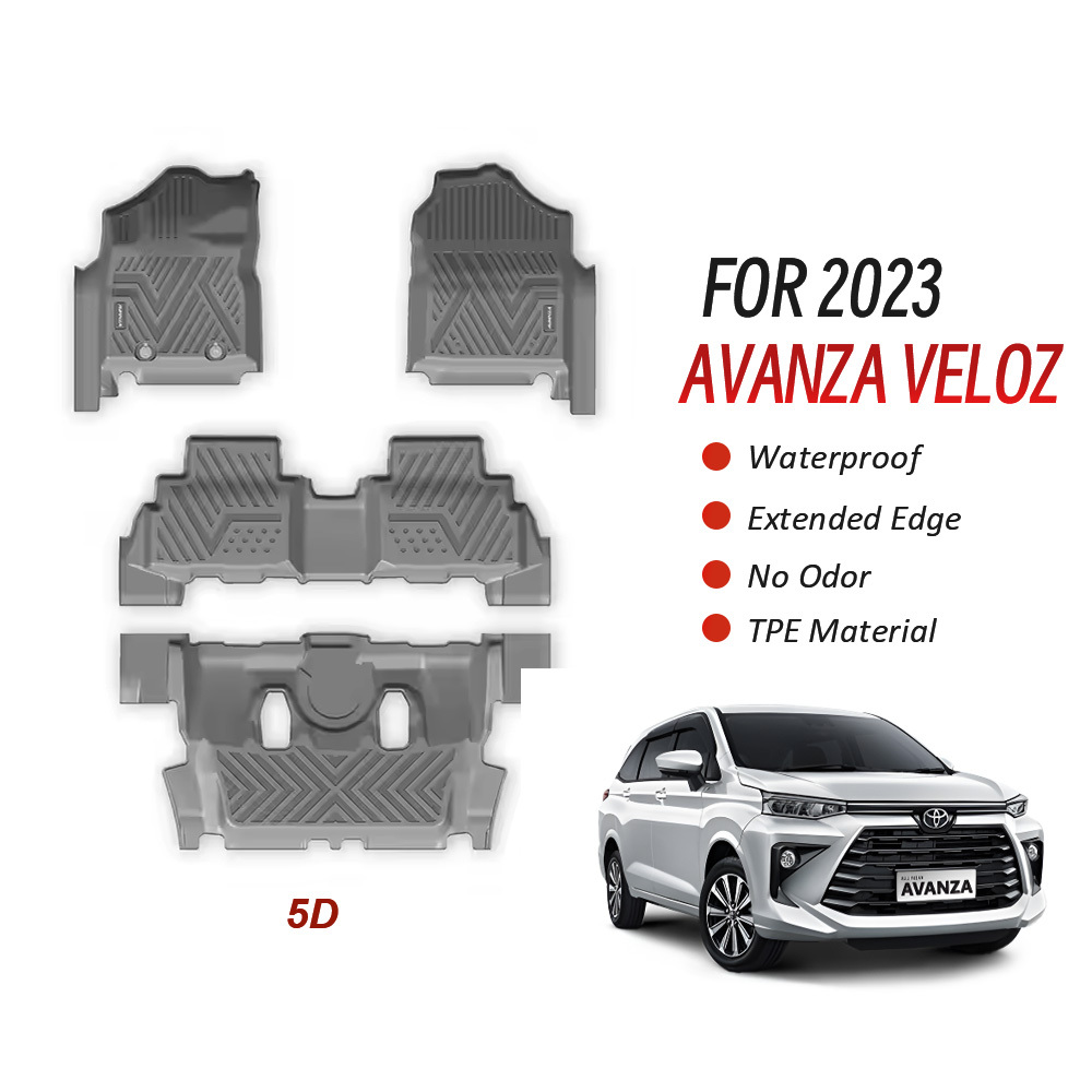 Custom Logo Car Floor Mats 5D/7D for Toyota Avanza Veloz 2022-2024