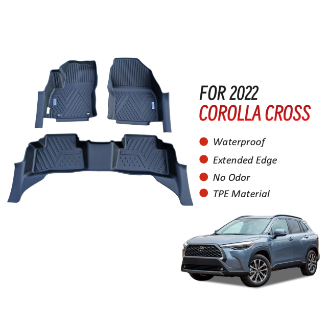 TPE 5D Car Floor Mats for Corolla Cross 2022