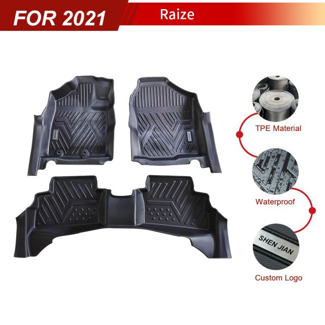 Factory Direct 5D Car Floor Mats Carpet for Toyota Raize 2021